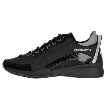 DSQUARED2 luksusowe włoskie sneakersy buty męskie ITALY NERO 43