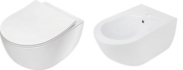 MISKA WC BEZ KOŁNIERZA DESKA SEDESOWA SLIM DEANTE