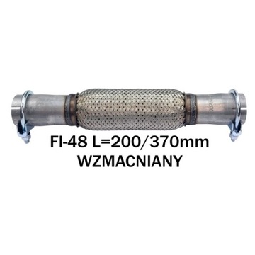 ŁĄCZNIK ELASTYCZNY WYDECHU TŁUMIKA FI-48 NA OBEJMY