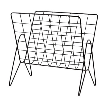 Stojak na Gazety | Gazetownik | Metalowy | Czarny | 35,5x18x31 cm