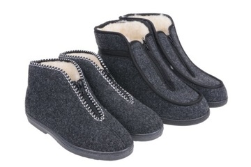 BAMBOSZE OCIEPLANE Z ZAMKIEM stalowy 45