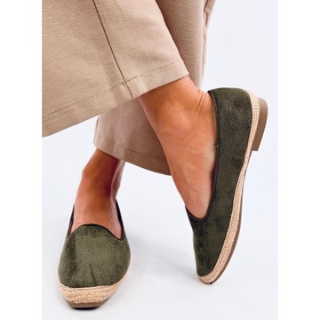 Baleriny espadryle damskie BALLOT OLIVE 39