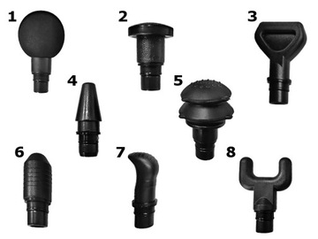 МАССАЖНЫЙ ПИСТОЛЕТ-МАССАЖЕР ДЛЯ ТЕЛА В НАБОРЕ ИЗ 8 НАКОНЕЧНИКОВ