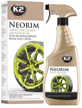 K2 NEORIM 700ml preparat do czyszczenia felg i opon, płynny do zwykłego neonowego