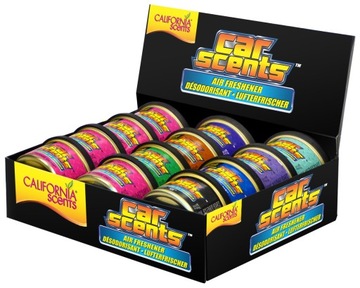 12x Puszka Zapachowa CALIFORNIA CAR SCENTS Mix Zapachów 42g