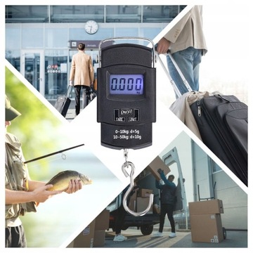 V2 FISHING TRAVEL ЦИФРОВЫЕ ВЕСЫ ДЛЯ КРЮКА, ВЗВЕШИВАНИЕ БАГАЖА 50 кг