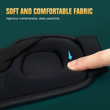 3D Premium Professional Sleeping Mask для спящих глаз красной