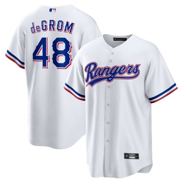 Replika koszulki zawodnika deGrom White Texas Rangers, 3XL