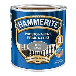 Farba HAMMERITE Prosto na rdzę połysk szary 0,7 L
