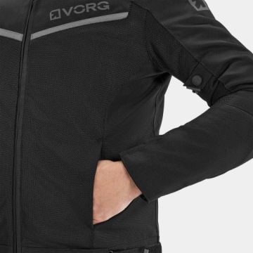 Мужская летняя мотокуртка VORG NANO черная для мотороллера БЕСПЛАТНО