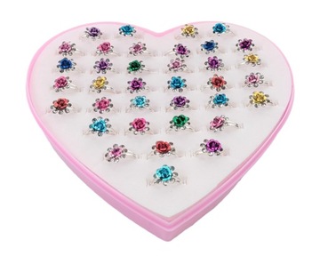 КОЛЬЦА для девочек Комплект УКРАШЕНИЙ 36 шт.