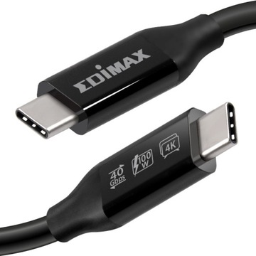 Кабель USB4/Thunderbolt 3 Edimax UC4-005TB 0,5 м USB-C — USB-C черный