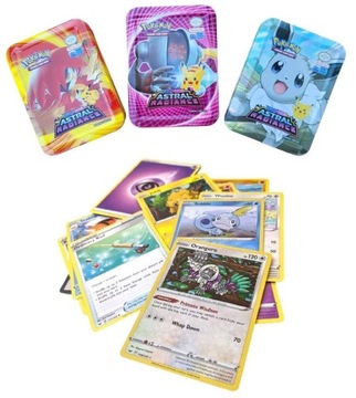 3 x POKEMON PUSZKA METALOWA KARTY KOLEKCJONERSKIE