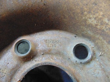 4× DISK OCELOVÝ VOLKSWAGEN OE 6.0" X 16" 5X112 ET 40