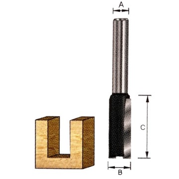 Dewalt DT90011 прямой резак по дереву с пазами 22 мм