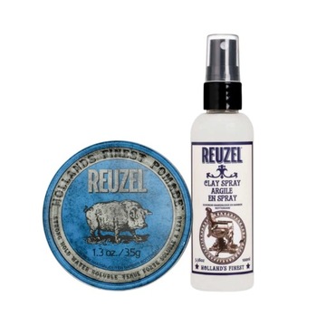 Pasta do włosów Reuzel Strong Hold High 35g & Reuzel Clay Spray 100ml