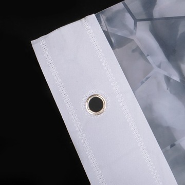 Прозрачная занавеска для душа с 12 крючками 2х1,8м