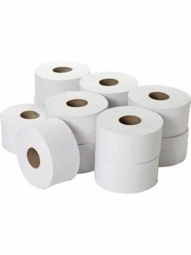 Papier toaletowy jumbo 100 m , biała makulatura ,12 szt.