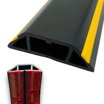 Maskownica kablowa guma listwa podłogowa na kable czarna najazd 1 metr