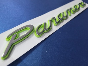 ZNAK NÁPIS DO PORSCHE PANAMERA BARVA SILVER-GREEN