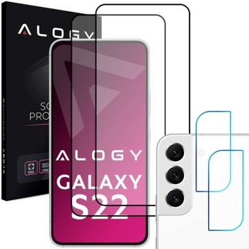 SZKŁO x2 NA EKRAN + x2 APARAT ALOGY DO GALAXY S22