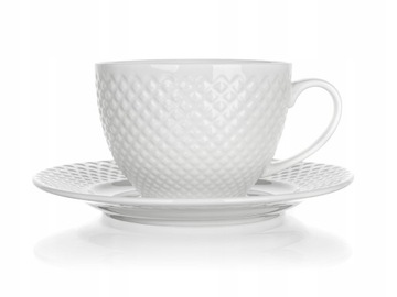 6x ЧАШКА И СОУС DIAMOND 220МЛ Банкетная керамика белая