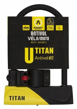 AUVRAY zapięcie antykradzieżowe U-LOCK TITAN 245 z uchwytem - 165 x 245mm