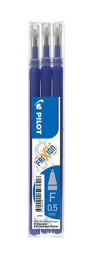 Wkład wymazywalny PILOT Frixion 0,5 mm niebieski 3 sztuki w opakowaniu