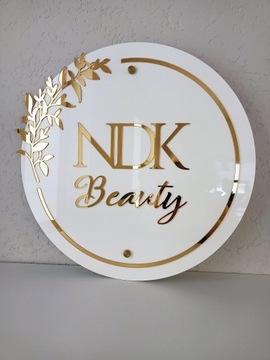 Вывеска Рекламная доска Glamour, золото серебро, 40 см