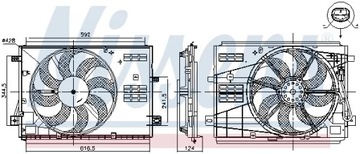 NISSENS 85973 VENTILÁTOR CHLAZENÍ MOTORU
