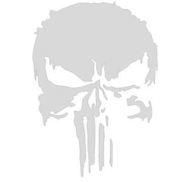 Nalepka ODBLASK PUNISHER czaszka SKULL czacha 15cm