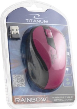 БЕСПРОВОДНАЯ МЫШЬ 2,4 ГГц 3D ОПТ. USB РАДУГА РОЗОВЫЙ
