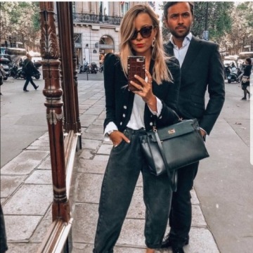 A843 КУРТКА ZARA TRINNY ИЗ ДЕРЕВА - XS