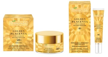 BIELENDA GOLDEN PLACENTA ZESTAW KREM 50+OCZY 50+15