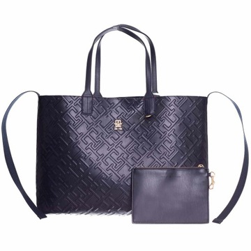 TOMMY HILFIGER TOREBKA DAMSKA TOTE MONO GRANATOWA