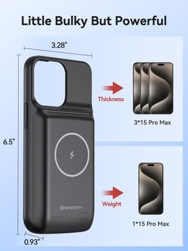 NEWDERY BATERIA ETUI IPHONE 15 PRO MAX / 15 PLUS 10000 mah