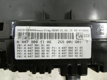 MERCEDES VITO W447 PŘÍSTROJOVÁ DESKA BUDÍKY A4479001106
