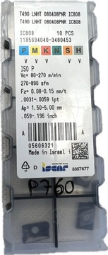 Płytki tokarskie ISCAR T490 LNHT 080408PNR IC808