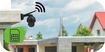 ЧЕРНАЯ PTZ-КАМЕРА ДЛЯ SIM-КАРТЫ LTE PTZ 5 Мп ДЛЯ МЕТАЛЛИЧЕСКОГО УЧАСТКА DVS