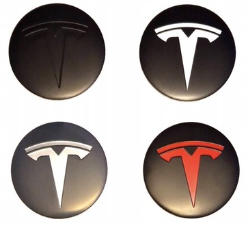 Zaślepka kołpaka z logo Tesla - 2 kpl / 8 szt.