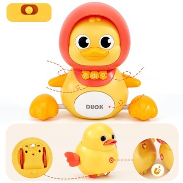 Интерактивная музыкальная игрушка-уточка для ползания детей.