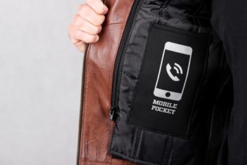 Мужская мотоциклетная куртка HUSAR THUNDER PRO из коричневой кожи