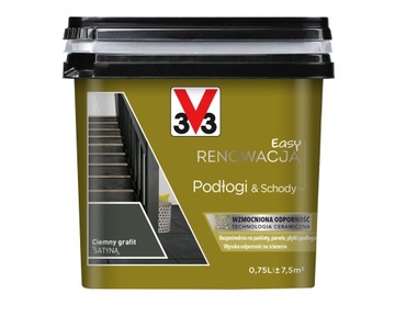 V33 Easy Renowacja Podłogi Ciemny Grafit 0,75L