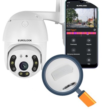 Уличная панорамная IP-камера WiFi 2 Мп MicroSD 64