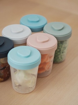 Контейнеры для хранения пищевых продуктов с зажимами - пластиковые, набор 6 шт. 4м+, Беаба