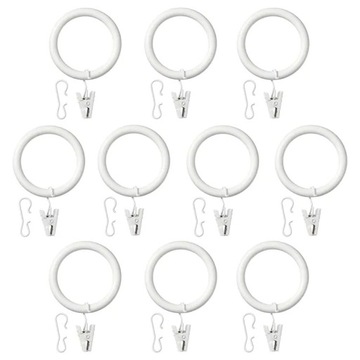 IKEA SYRLIG KÓŁKA Z ŻABKĄ I HACZYKIEM BIAŁE 38 MM