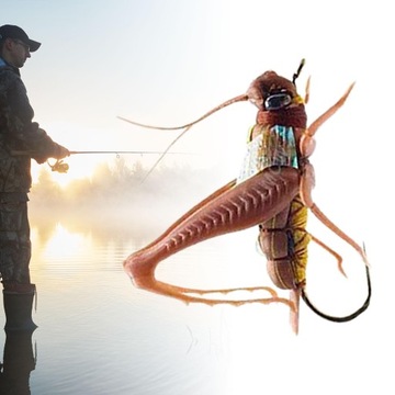 Искусственная коричневая рыбалка приманка