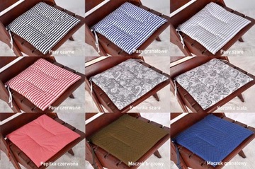 СВЯЗАННАЯ ПОДУШКА ДЛЯ ТЕРРАСНОГО СТУЛА 45х45 УЗОРЫ