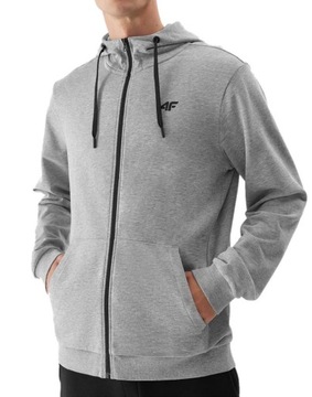 4F Bluza 4FAW23TSWSM695 Szary Regular Fit