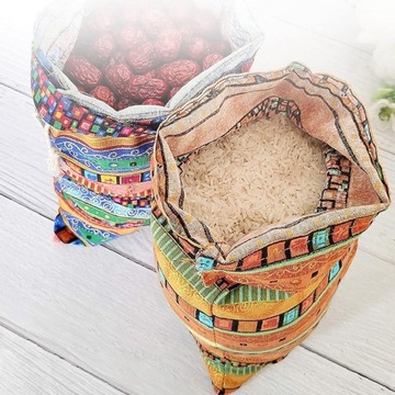 20 шт. Маленькая джутовая сумка в ацтекском стиле для вещей